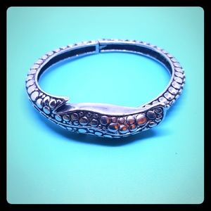 Silvetone magnetic bangle bracelet